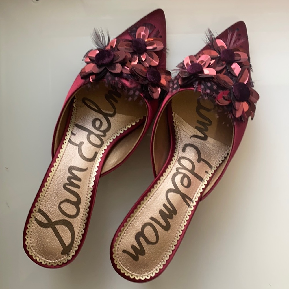 Beautiful red wine shoes